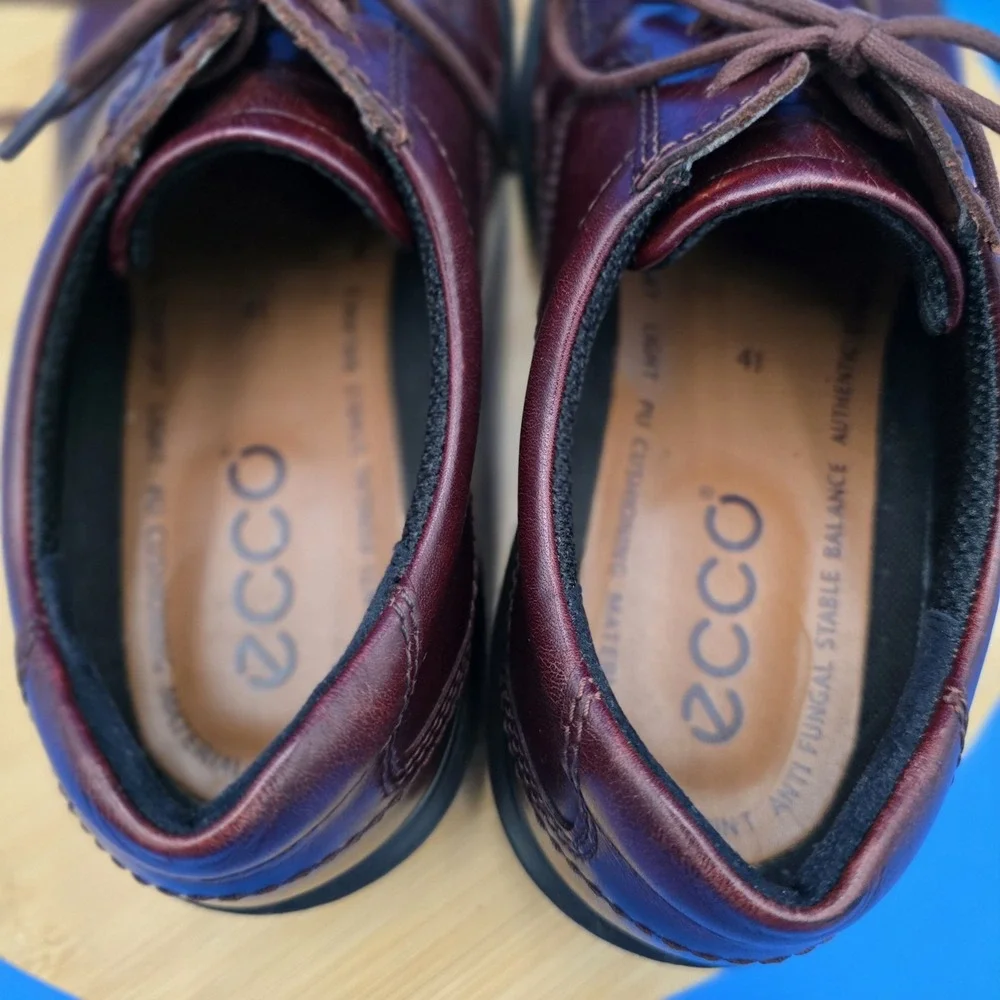 Ecco Helsinki Shoes Oxfords Dress Cordovan/Brown Leather Men's‎ US 7-7.5 EU 41